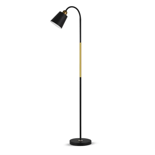 Čierna stojaca Led lampa so zlatými detailmi Čierna stojaca Led lampa so zlatými detailmi
