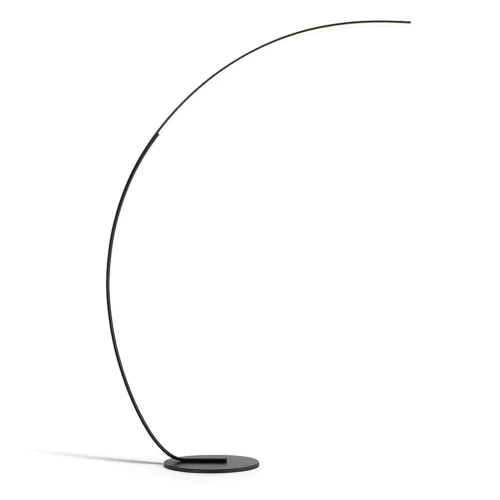 Cierna stojaca lampa s oblúkovým ramenom Cierna stojaca lampa s oblúkovým ramenom