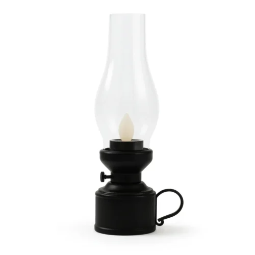 Čierna Cylinder petrolejova lampa Čierna Cylinder petrolejova lampa