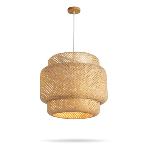 Bambusové podhľadové svietidlo s tienidlom Bambusové podhľadové svietidlo s tienidlom