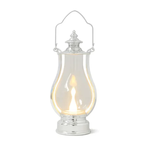 Strieborná dekoratívna petrolejová lampa Strieborná dekoratívna petrolejová lampa