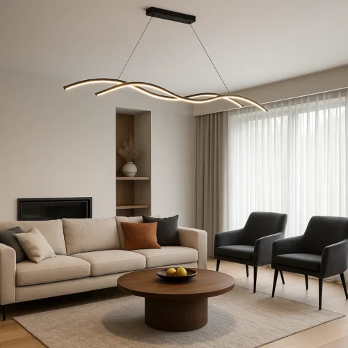 Stropné led svietidlo do obývačky nad gaučom