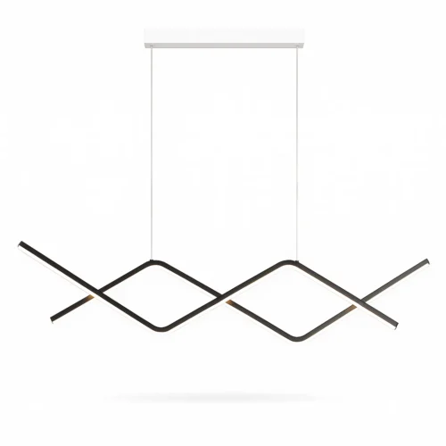 Čierne závesné svietidlo v tvare vlnovky Čierne závesné svietidlo v tvare vlnovky