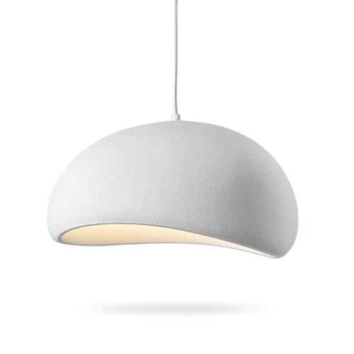 Biele závesné svietidlo s textúrou Biele závesné svietidlo s textúrou