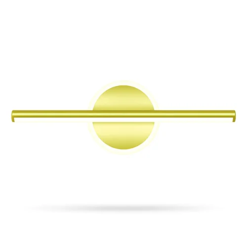 Zlaté nástenné svietidlo s kruhovým podstavcom Zlaté nástenné svietidlo s kruhovým podstavcom