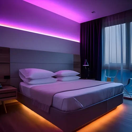 Samolepiaci led pasik v modernej spálni